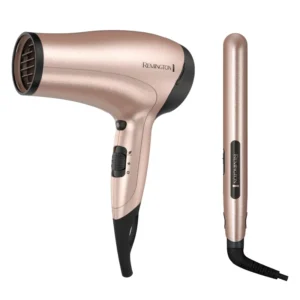 Combo Plancha Remington + Secadora Rose Gold D3015-S1520-F