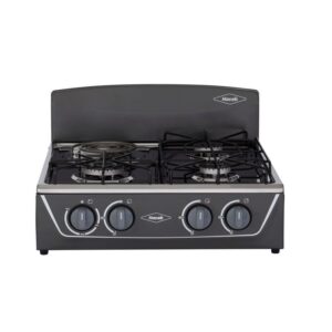 Estufa De Mesa Avellana Haceb Torre Mixta 3x1 Gas Propano 9002120 Plata